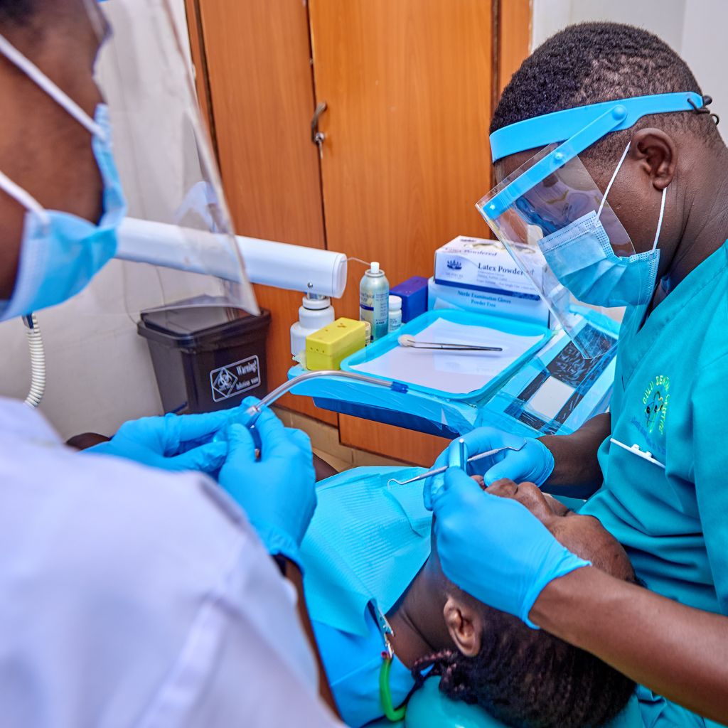 Dental procedure in progress at Gulu Dental Centre